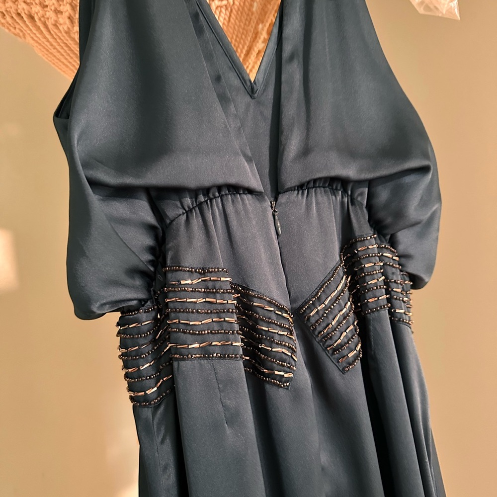 NWT Free People & Candela Satin Jeweled Maxi Gown Size 6 - Picture 12 of 12